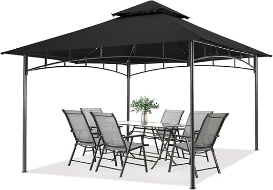 MASTERCANOPY Outdoor Garden Gazebo for Patios with Stable Steel Frame (11x11, Deep Grey)