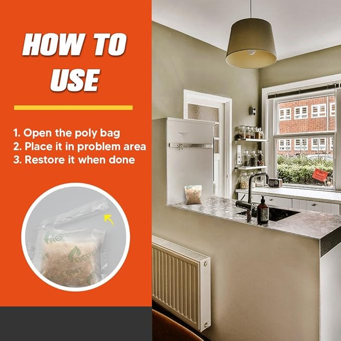 Pest Repellent, Indoor Spider Repellent, Natural Mosquito Repellent Outdoor, Bug Repellent Indoor Pet Safe, 3 Months Protection, Keep Pest Out of Home, Garden, Garage, RV, 8 Packs