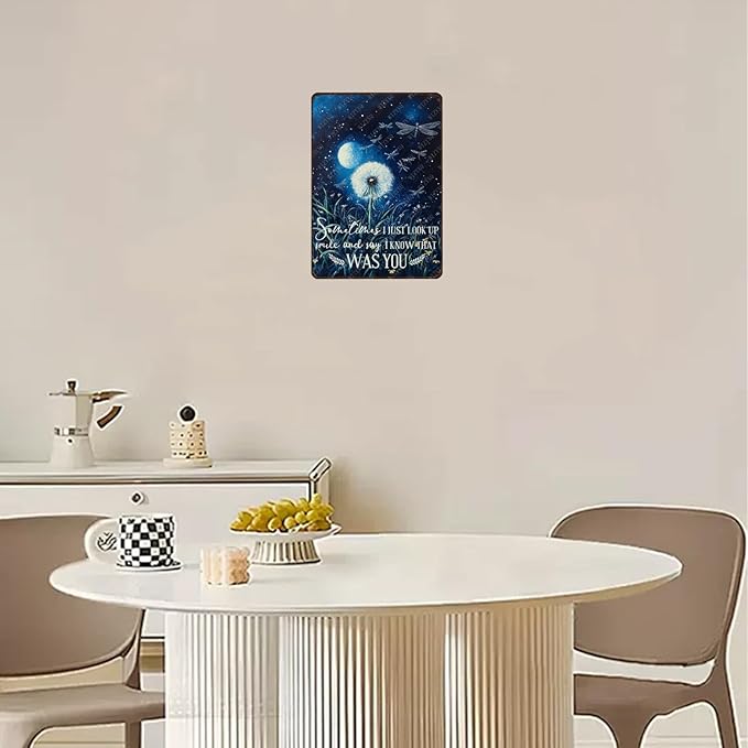 Metal Signs Sometimes I Just Look Up Smile And Say I Know That Was You Aluminum Tin Signs For Living Room Cafe Kitchen Bar Office Wall Decor 12×8 Inch