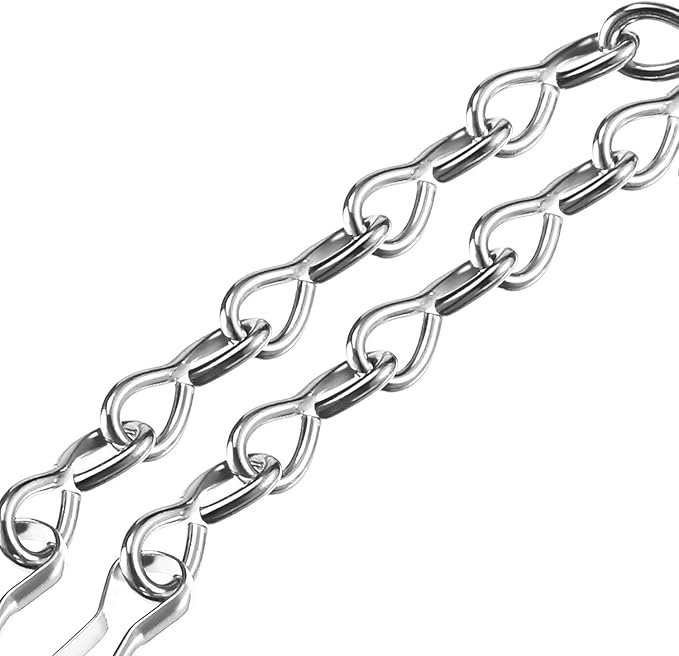 12 Pack 9.5 Inch Hanging Chain Garden Plant Hangers for Bird Feeders, Billboards, Bird Houses, Planters, Chalkboards, Lanterns, Wind Chimes, and Decorative Ornaments (Silver)