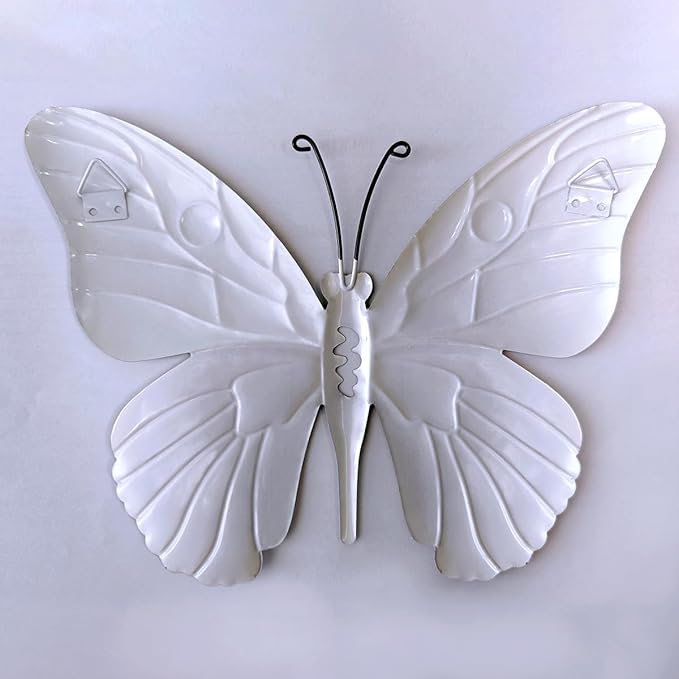 Metal Butterfly Wall Decor - 9.6" Outdoor Fence Wall Art Decor, Hanging for Garden Yard Living Room Bedroom Patio Balcony,Gift for Family Friends(4 Pack)