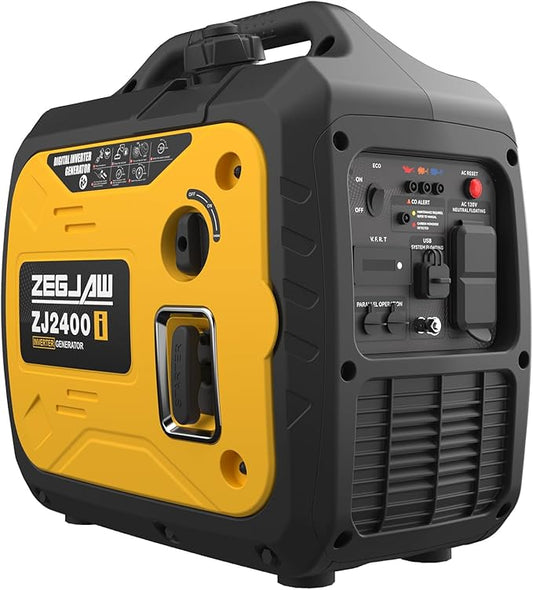 2400-Watt Portable Inverter Generator, EPA Compliant, CO-Sensor, Eco-Mode Feature, Lightweight & Quiet Gas Powered Generators for Home Use