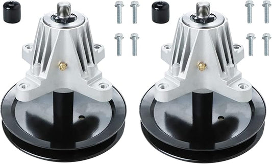 2 Pack Replaces for 918-04865A 618-04636A 46" Deck Spindle Assembly Compatible with Cub Cadet LTX-1042, LTX1045, LTX1046, MTD/Craftsman LT2000, LT2200, LT2500 with Pulley OD 6-1/2"