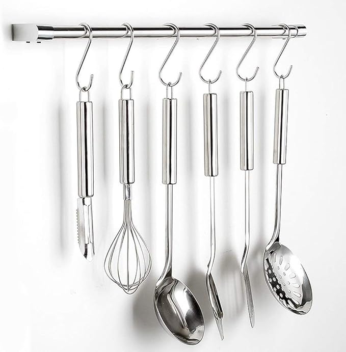 14 Pcs Heavy Duty 4.7 Inches Extra Large S Shape Hooks Heavy-Duty Metal Hanging Hooks Apply Kitchenware Bathroom Utensils Plants Towels Gardening Multiple uses Tools (Silver)