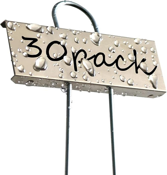 Plant Labels Metal Stainless Steel Garden Plant Markers Weatherproof Garden Stake Tag Plant Tags with Pen for Outdoor Seedling Flower Herb Vegetable Greenhouse(30 Pack) (Stainless Steel)