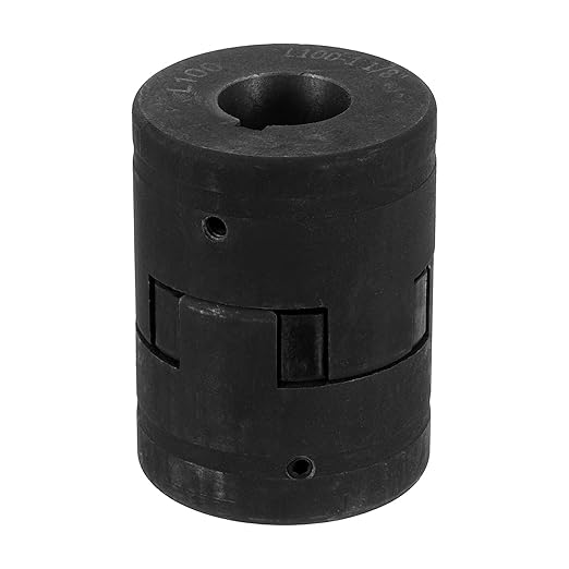 uxcell 1" to 1-1/8" L100 Flexible 3-Piece L-Jaw Coupling Coupler Set & Buna-N NBR Rubber Spider for Log Splitter Hybrid Equipment