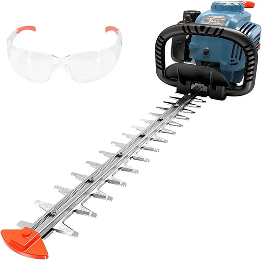 SENIX 4QL 26.5 cc 4 Cycle 22-Inch Gas Hedge Trimmer, Garden Tool to Trim Shrubs,Bushes,and More,Double Sided Dual Action Blades,1-1/8" Cutting Capacity,Includes Blade Cover and Safety Glasses(HT4QL-L)