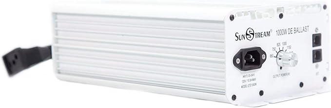 SunStream 1000 Watt HPS Light Dimmable Electronic Grow Light Ballast Controller Port for Indoor Plant