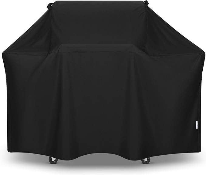 SunPatio BBQ Grill Cover 63 Inch, Outdoor Heavy Duty Waterproof Gas Barbecue Cover, Compatible for All Weber Genesis 300 Series, Compared to Weber 7757, 63" W x 25.6" D x 43.4" H
