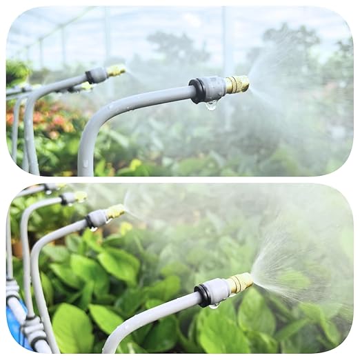 New Drip Irrigation Kits,Quick Connector Automatic Irrigation System,with Replaceable Bending Dropper,atomizing Copper Nozzle for Watering System for Garden Plant Lawn Patio. (25M)