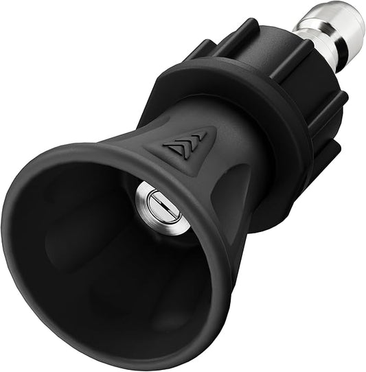 McKillans 40 Degree Pressure Washer Nozzle - Stainless Steel, High-Efficiency Cleaning, Durable Nozzle Guard with Rubberized Protection (4.0 Orifice)