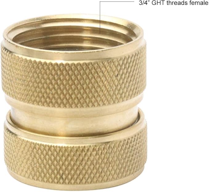 PLG Brass Garden Hose Quick Connect Fittings 3/4 Inch - Leak-Proof for Nozzles, Watering & Car Washing, 4 Pack