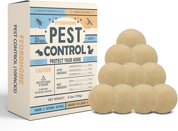 Pest Control Pouches, Rodent Repellent, Mouse Repellents, Peppermint Oil Mice Repellent, Rat Deterrent, Repel Rodents(10Pack)…