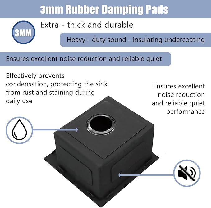 25 x 22 Inch Black Kitchen Sink, Topmount Drop In Stainless Steel Single Bowl Kitchen Sink, 16 Gauge Extra-Thick Modern Bar Prep RV Laundry Sinks with Dish Grid and Basket Strainer