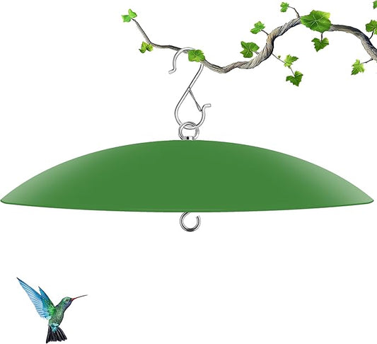 13" Bird Feeder Rain Cover,Bird Feeder Dome,Hummingbird Feeder Squirrel Guard, Squirrel Proof Bird Feeders Baffle, (Green), 1 Pack