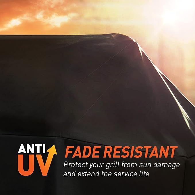 Arcedo BBQ Grill Cover 55 inch, Waterproof Grill Cover for Outdoor Grill, Rip-Proof, Fade Resistant Barbecue Gas Grill Cover for Weber, Char Broil, Nexgrill etc., All Weather Resistant