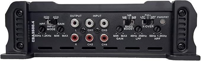 Orion Cobalt Series CBA3500 4 High Efficiency 4-Channel Class A/B Amplifier for Car Audio Stereo - 3500W High Output, 2/4 Ohm Stable, Adjustable Low/High Pass, Bass Boost, MOSFET Power Supply