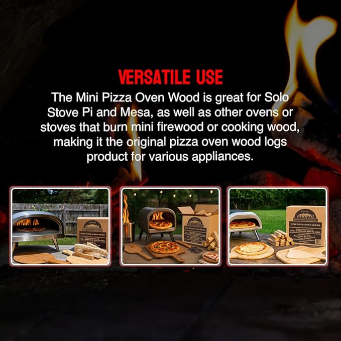 Mini Pizza Oven Wood, 6 Inch Firewood Logs, White Oak Hardwood Splits for Portable Wood-Fired Pizza Ovens, USA Made, Sustainably Milled, Approximately 12-14 lbs