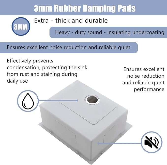 25 x 22 Inch Drop In Kitchen Sink, Topmount Stainless Steel Brushed Nickel Single Bowl Kitchen Sink, Extra-thick 16 Gauge For RV Laundry Utility with Dish Grid and Basket Strainer