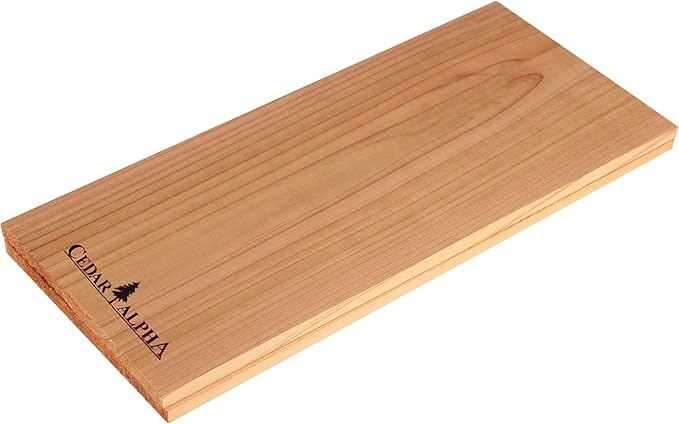 2 Pack Premium Cedar Planks for Grilling Salmon, Meat Fish and Veggies. Adding Extra Smoke and Flavor, Soaking Fast, Easy to Use Hickory Cedar Grilling Planks (11.8"X5.7")