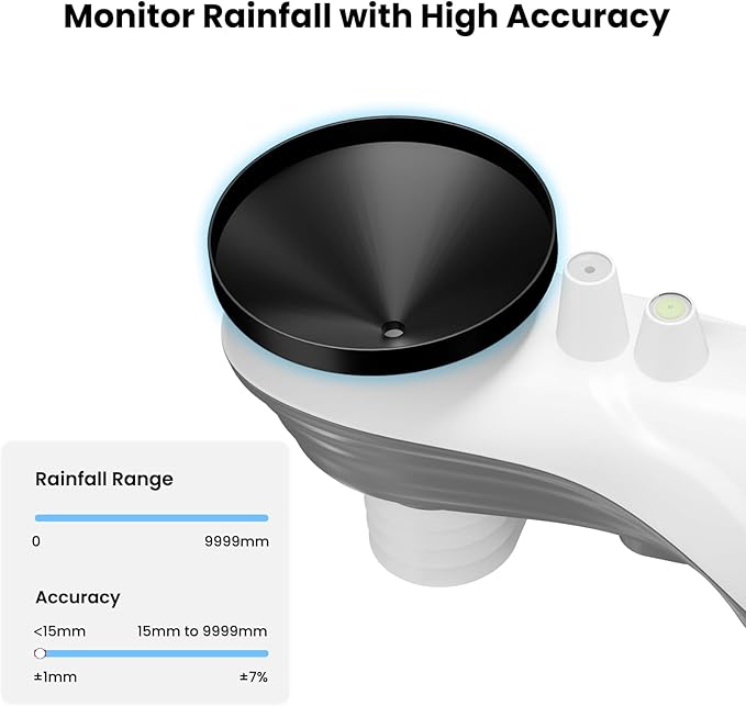 Sainlogic SA8 Home Weather Station with Rain Gauge and Wind Speed, Weather Stations Wireless Indoor Outdoor with Rain Gauge Outdoor, Forecast, Temperature, Humidity, Moon Phase, Alarm Clock(No WiFi)