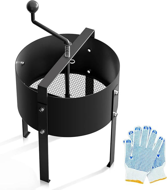 Rotary Soil Sifter Compost Sieve Garden Potting Sifting Mesh Rock Sand Dirt Sieve, 13" Sifting Filter with 1/5 Inch Mesh Sifting