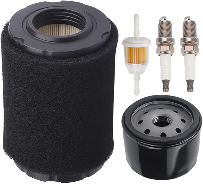 D125 MIU14395 Air Filter for John Deere D100 D105 D125 D130 D140 D110 E140 E130 E100 E120 LA145 LA135 Z255 Z235 X330 Lawn Tractor with Tune Up Kit (Two Cylinder Engine)