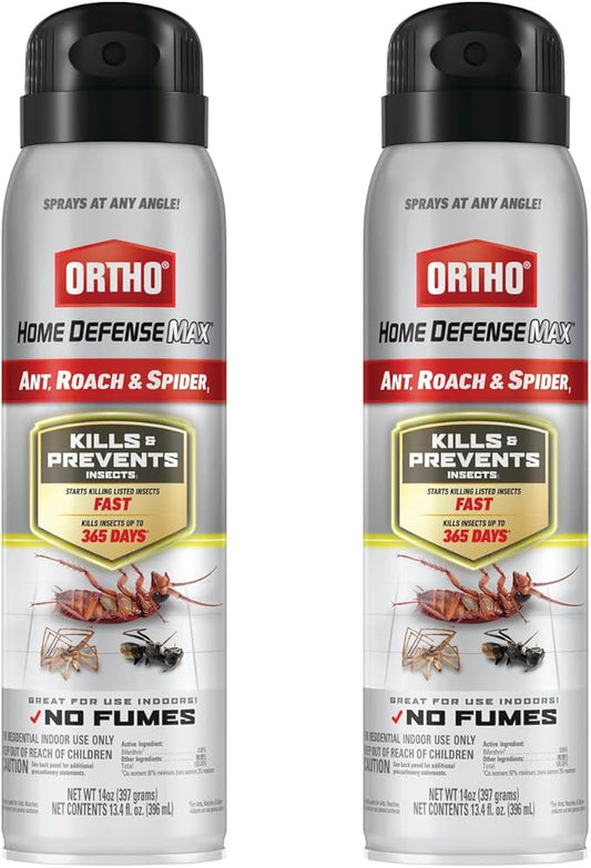Ortho Home Defense Max Ant, Roach and Spider1: Indoor Insect Spray, Kills Ants, Beetles, Cockroaches and Spiders (as Listed), No Fumes, 14 oz.