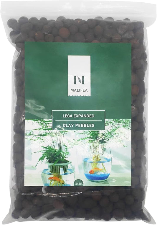 10LBS Leca Expanded Clay Pebbles Hydroponics Supplies for Indoor Garden Plants (10LBS)
