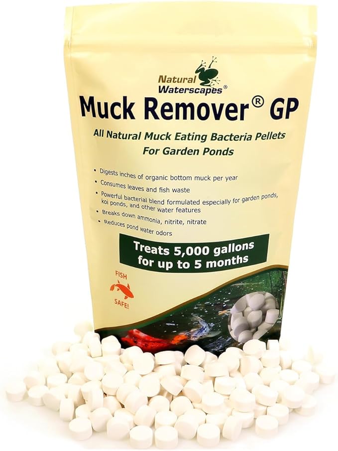 Muck Remover GP - 150 Pellets | Koi Pond Sludge Remover | Safe for Fish | Treats 5,000 Gallons up to 5 Months