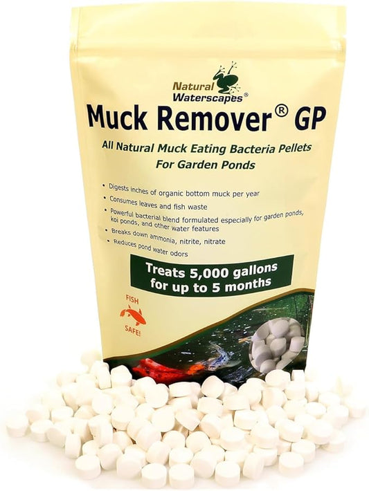 Muck Remover GP - 150 Pellets | Koi Pond Sludge Remover | Safe for Fish | Treats 5,000 Gallons up to 5 Months