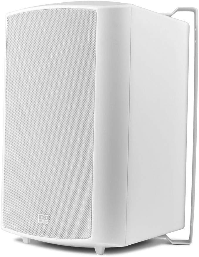 OSD Audio 8" Outdoor Patio Speaker Pair 180W, Weatherproof IP54 Rated Aluminum Grilles, White AP840