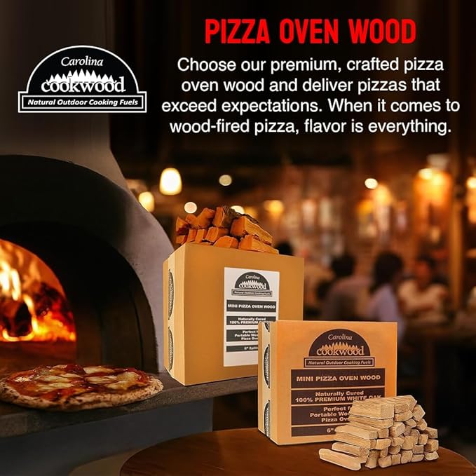 Mini Pizza Oven Wood, 6 Inch Firewood Logs, White Oak Hardwood Splits for Portable Wood-Fired Pizza Ovens, USA Made, Sustainably Milled, Approximately 12-14 lbs