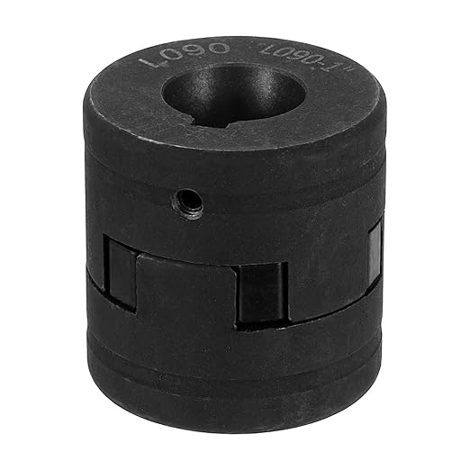 uxcell 7/16" to 1" L090 Flexible 3-Piece L-Jaw Coupling Coupler Set & Buna-N NBR Rubber Spider for Log Splitter Hybrid Equipment