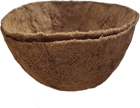 2PCS Hanging Basket Liners Coco Liner 10 Inch Round Coconut Coir Basket for Plants Replacement for Hanging Basket 100% Natural Coconut Fiber Plant Basket Liner for Garden Planter Flower Pot
