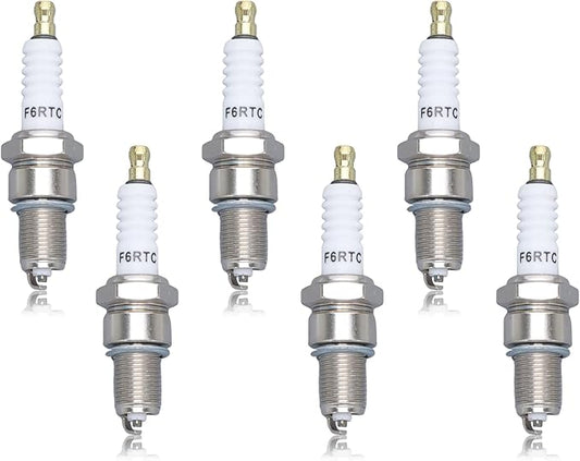 F6RTC Spark Plug for CUB CADET OCC-751-10292 Lawn Mower Engine, 6PCS Spark Plug Replacement for NGK BPR6ES BP6ES WR6DC RN9YC Replace OEM for 951-10292
