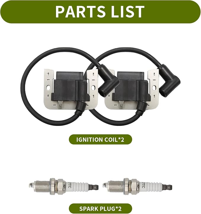 2PCS Ignition Coil with Spark Plug 24 584 45-S 24 584 01-S Replacement for Kohler CH25 CH620 CH640 CH670 CH680 SV710 SV715 SV730 sv725s Coil Lawn Mower,kohler Parts Replacement
