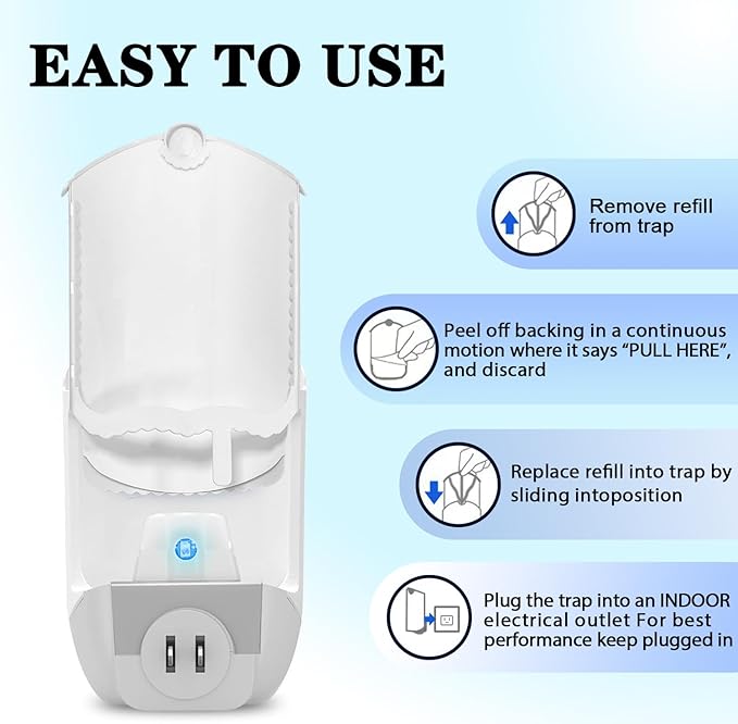 16 Pack Flying Insect Trap Refills Compatible with Zevo Flying Insect Trap M364 and Max, Safe with Kids & Pets