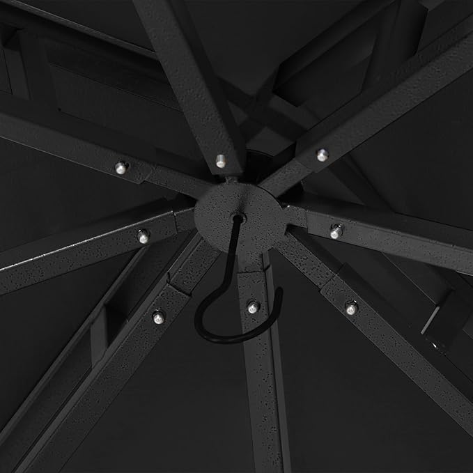 MASTERCANOPY Outdoor Garden Gazebo for Patios with Stable Steel Farme (9x9, Black)