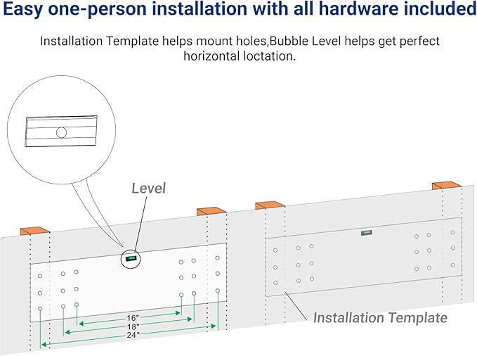 FLEXIMOUNTS 2x6ft Garage Shelving Wall-Mounted, 1-Pack Heavy-Duty Wall Shelving, Holds Up to 400 lbs, Garage Storage Rack for Organization & Storage Bins, Black