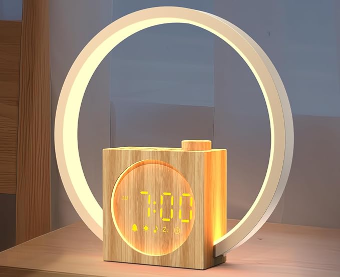 Sunrise Alarm Clock for Heavy Sleepers: White Noise Machine 12 Light Colors, 30 Sleep Sounds, 10 Soft Wake-Up Sounds - Wake up Light with Touch Control for Bedrooms, Yoga, Meditation & Relaxation