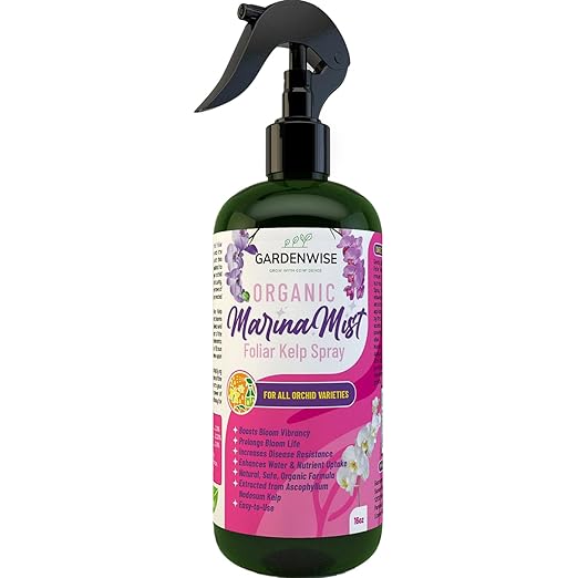 Marina Mist Orchid Fertilizer for Blooming - Orchid Plant Food Mist - Liquid Seaweed Extract for Plants - Orchid Care - Abono para Orquideas (16 oz)