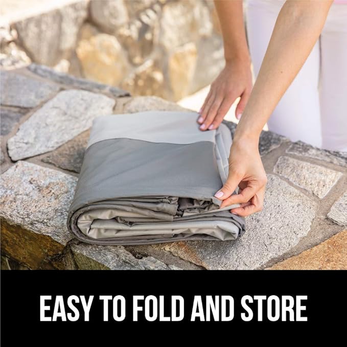GORILLA GRIP Waterproof Medium Outdoor Patio Chair Cover, 2 Pack, 36 Inch, Adjustable Furniture Covers Sets for Winter, Keep Cushions Dry, Protects from Sun, Snow, Rain, Windproof, UV Coated