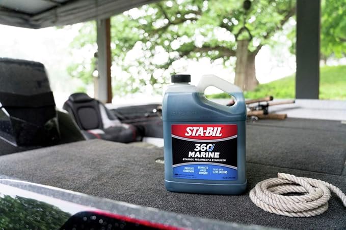 STA-BIL Marine Fuel System Treatment | Full Fuel System Cleaner, Injector Cleaner | Additive for Boats & Watercrafts, In-Season Cleaning & Protection 1 Gallon