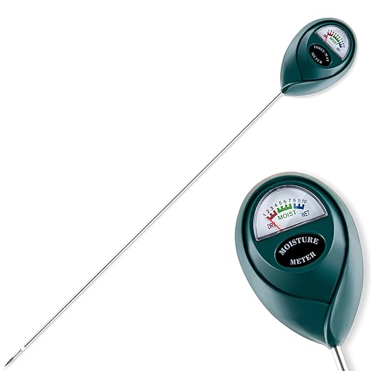 Tennedriv Green Long Probe Soil Moisture Meter for Outdoor Plants, Plant Water Meter for Outdoor Plants,Plant Moisture Meter for Indoor Plants and Outdoor Plants, No Batteries Required