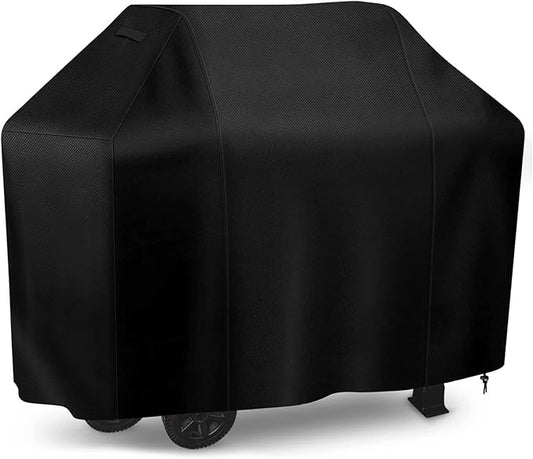 iCOVER Grill Cover, 65 inch BBQ Grill Cover for Outdoor Grill, Anti-UV & Fade Resistant Gas Grill Cover, Waterproof Barbecue Grill Covers for Weber, Char-Broil, Nexgrill and More, Black