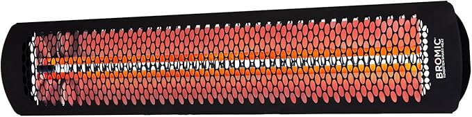 Bromic Tungsten Smart Heat 3000W Electric Patio Heater – Dual Element Infrared, 220V-240V, Black Finish – BH0420031