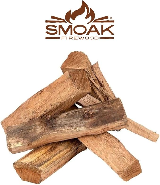 Smoak Firewood 16inch Length Premium Cooking Wood & Firewood Logs – Used for Grills, Smokers, Pizza ovens, stoves, firepits or fireplaces – USDA Certified Kiln Dried (Cherry – 60-70lbs 16inch Wood)