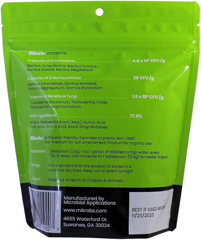 Mikrobs - Microbial Superpack for Living Soil. Revitalize Plants (8 Oz)