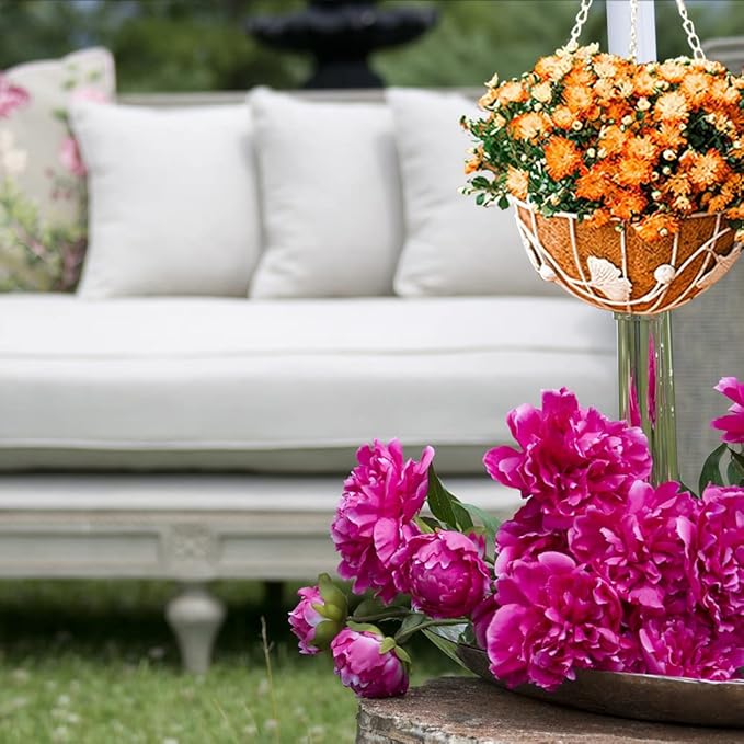 2PCS Hanging Basket Liners Coco Liner 24 Inch Round Coconut Coir Basket for Plants Replacement for Hanging Basket 100% Natural Coconut Fiber Plant Basket Liner for Garden Planter Flower Pot